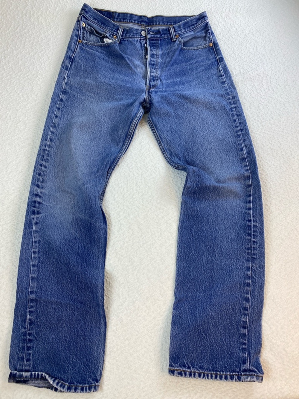 Levi's Original Button Fly 501 Denim Jeans Hailey Bieber